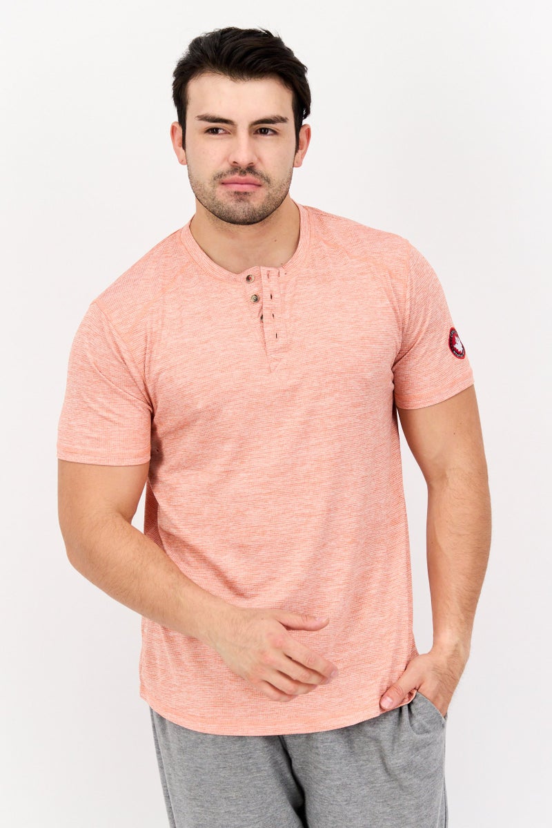 Canada Weather Gear Men Sportswear Fit Heather Outdoor T-Shirt, Peach - Image 1