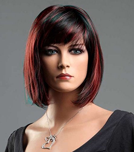 Forever young Forever Young Ladies 2 Tone Auburn Black Blend Wig in Classy Short Wig Bob Style