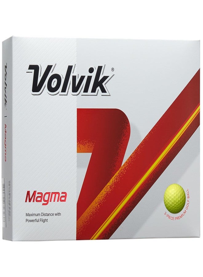 Volvik Magma Yellow Golf Balls (One Dozen) - Image 1