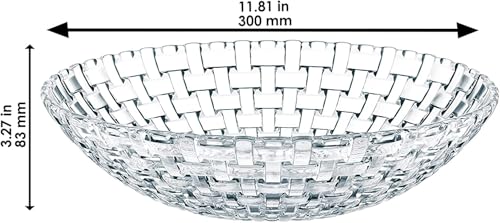 Nachtmann Bossa Nova Collection Crystal Bowl | 11 Inch Glass Serving Bowl for Salads, Fruit, and Home Décor | Made of Clear Crystal Glass | Dishwasher Safe - Image 2