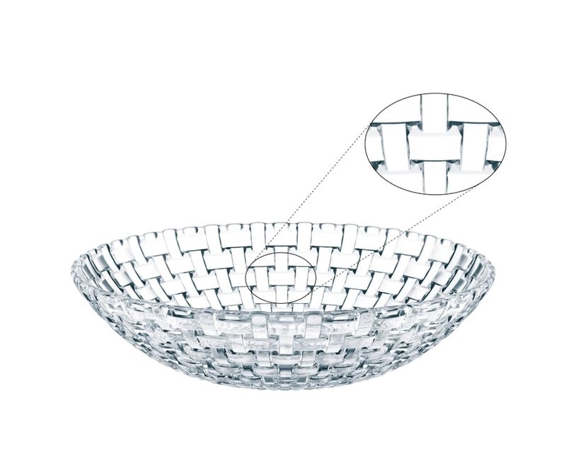 Nachtmann Bossa Nova Collection Crystal Bowl | 11 Inch Glass Serving Bowl for Salads, Fruit, and Home Décor | Made of Clear Crystal Glass | Dishwasher Safe - Image 3