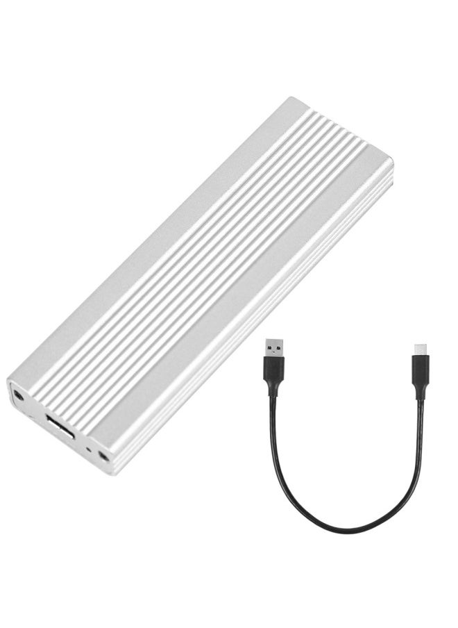 Generic Private Model M.2 NVMe/NGFF Dual Protocol Solid State Hard Disk Box Type-c3.1 SSD Mobile Hard Disk Box-Color:Ngff/nvme Dual Protocol Silver  - Image 1