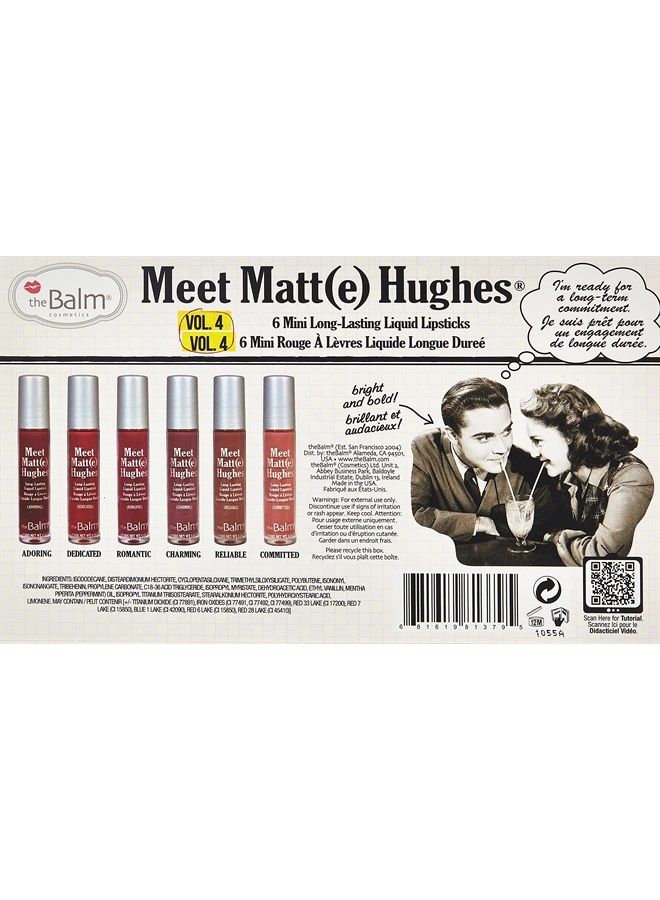theBalm Meet Matt(e) Hughes Vol 4 Mini Long-Lasting Liquid Lipsticks, 6 Count - Image 2