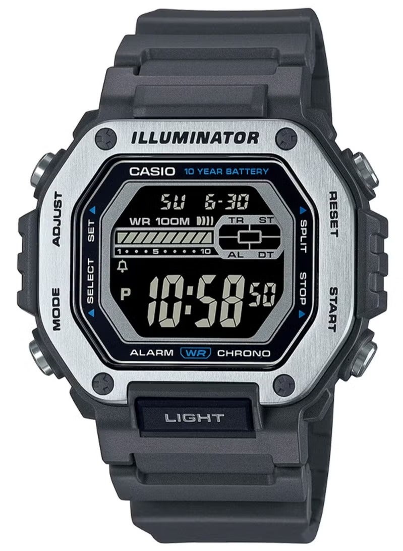 Casio Men's Digital Black Resin Watch MWD-110H-8BVDF - Image 1