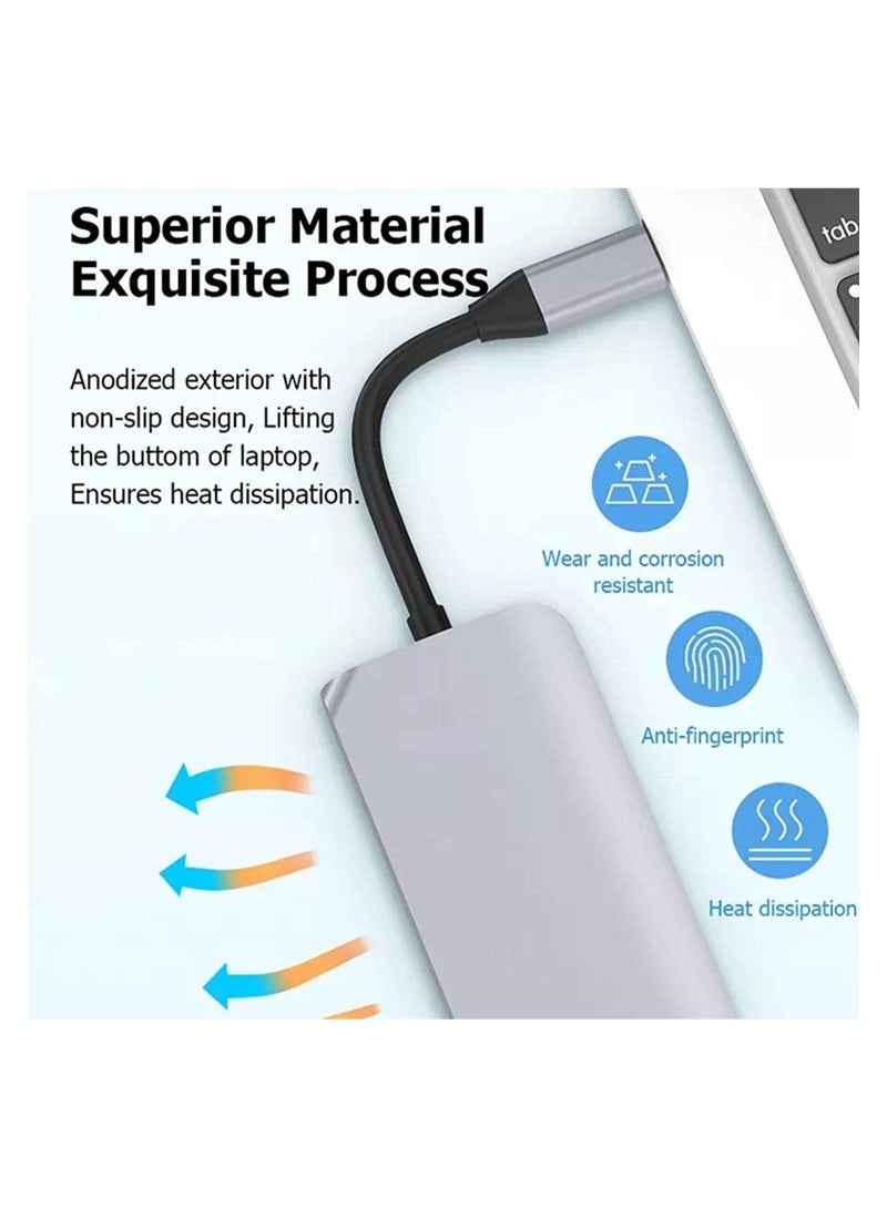 Captaintech SYOSI 4 in 1 USB Type C Hub Splitter Station,  Docking Dongle Multiport Adapter, Have UHD HDMI 4K@30Hz, VGA 1080P@60Hz, USB 3.0, USB C Fast Charging, 5Gbps Compatible with MacBook, iPad, Samsung, De - Image 3