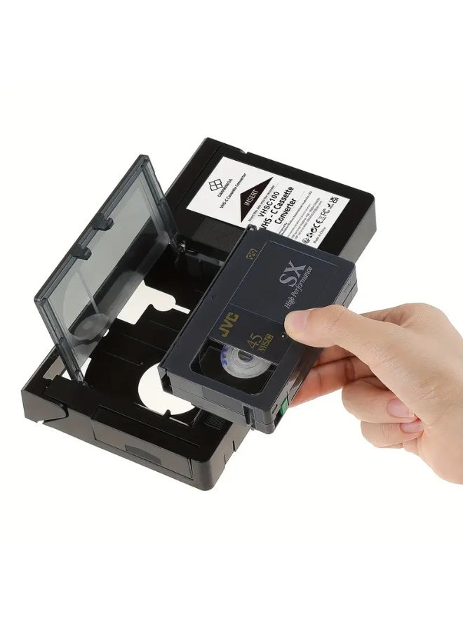 Classic Old Cassette Video Tape Converter VHS tape type converts to VHS-C tapes. This tape converter only works on old VCRs. The product is battery operated and batteries are not included. This prod - Image 1