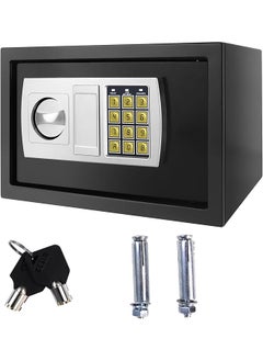 erorex Safe Box For Home Digital Money Safe Box With Pass Code And Keys Security Safe Box For Hotel Business 8.5L Small Safe Hidden Wall Safes For Hotel Office Buiness 31 X 20 X 20 Cm Black  - Image 1
