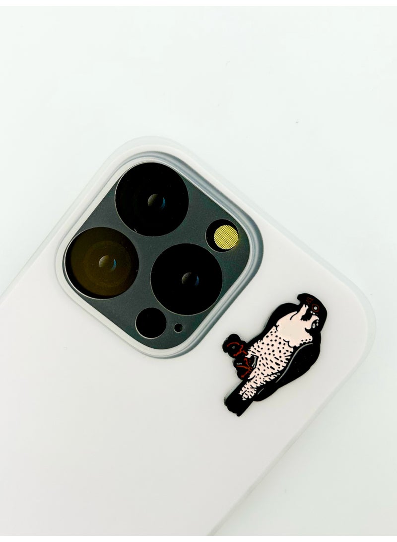 3 قطع من ملصقات معدنية - شعار أبوظبي، كلمة أبوظبي، شعار الصقر - معدن عالي الجودة للهواتف المحمولة وأجهزة الكمبيوتر المحمولة وحقائب الظهر والمزيد - Image 3