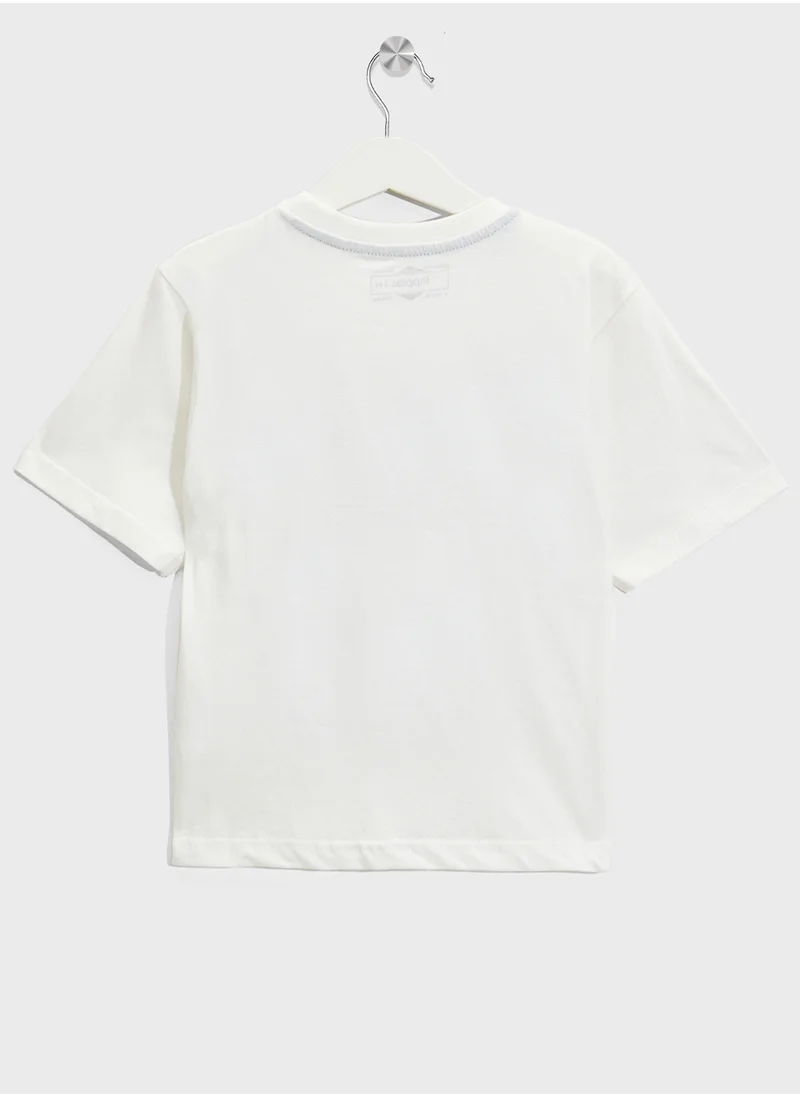 ريبلز مع نمشي Boys Drop Shoulder T-shirt