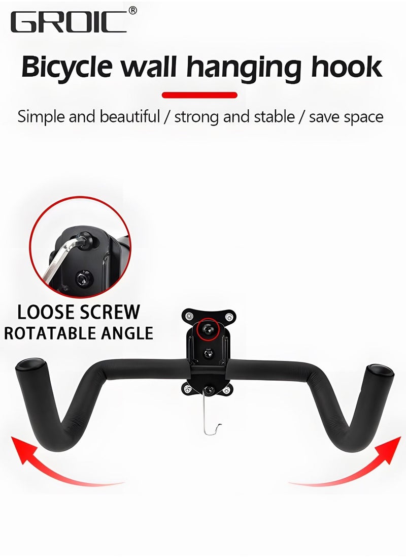 GROIC Bike Wall Mount Hanger,Horizontal Bicycle Indoor Storage Rack,Cycling Wall Mounted Holder Hook ,Bicycle Wall Rack,Bike Rack  - Image 3