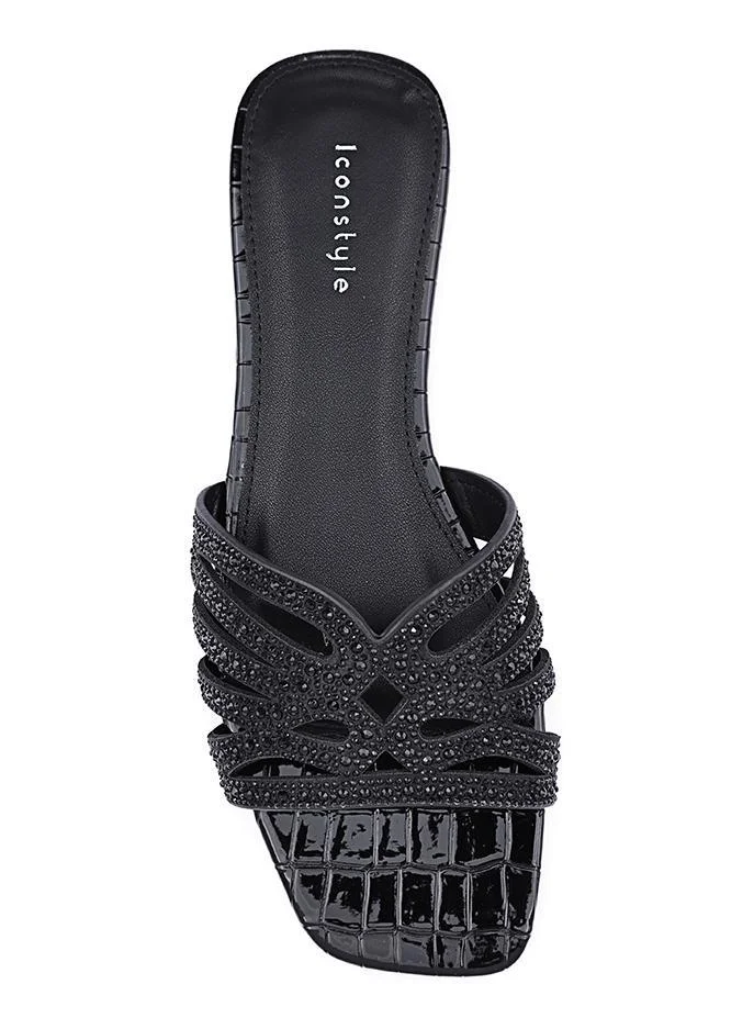IconStyle Embellished Slide Sandals