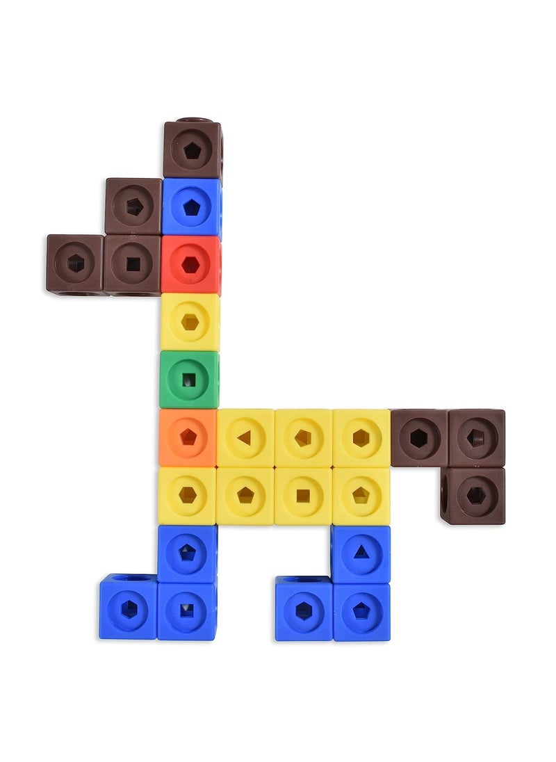 XICEN - 100pcs Math Link Cubes Building Blocks Sorting Stacking Blocks Educational Counting Toys Home School Manipulatives for Kids Aged 3+ - Image 1