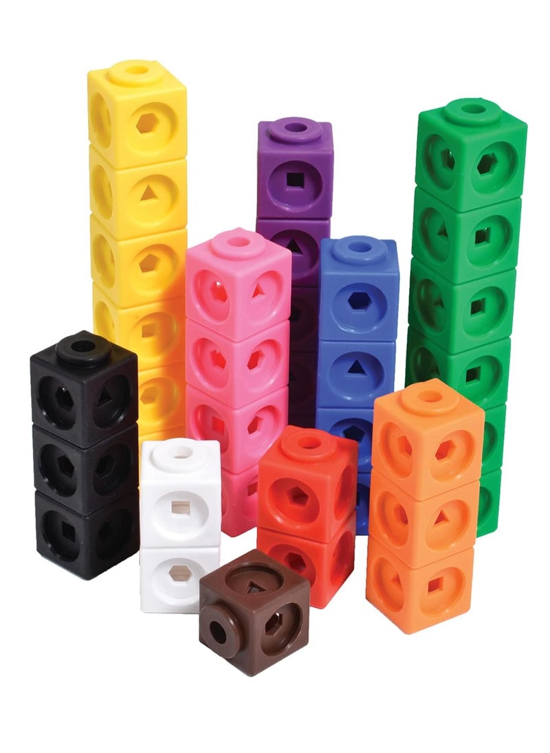 XICEN - 100pcs Math Link Cubes Building Blocks Sorting Stacking Blocks Educational Counting Toys Home School Manipulatives for Kids Aged 3+ - Image 1