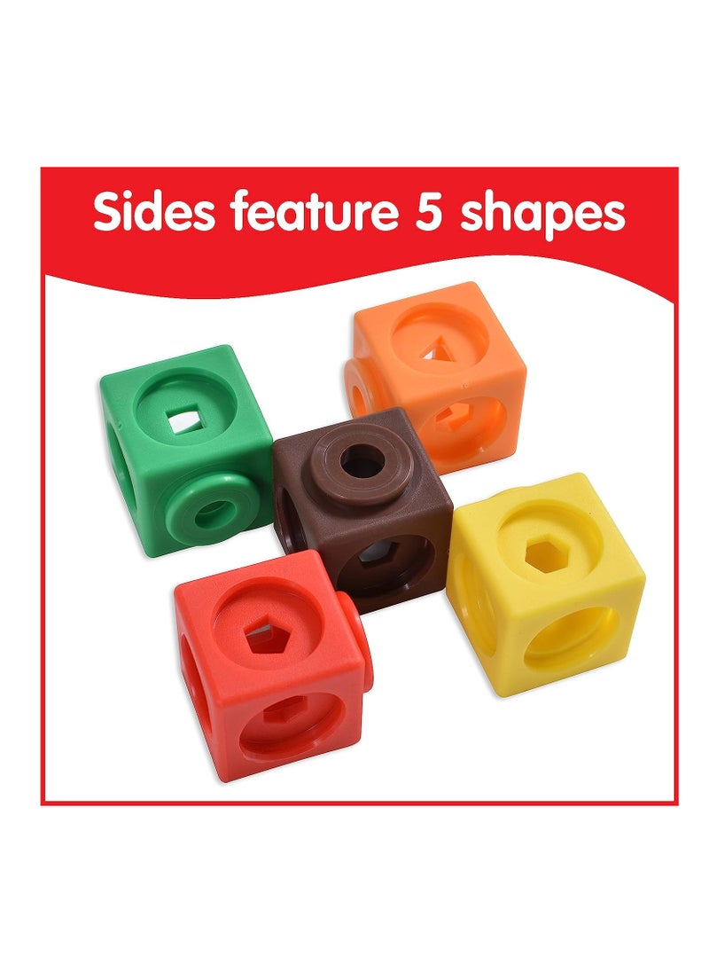 XICEN - 100pcs Math Link Cubes Building Blocks Sorting Stacking Blocks Educational Counting Toys Home School Manipulatives for Kids Aged 3+ - Image 1