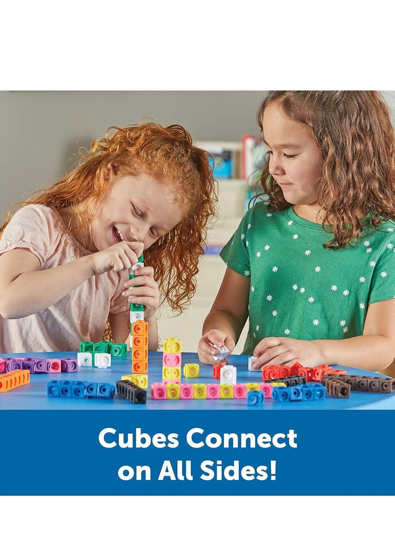 XICEN - 100pcs Math Link Cubes Building Blocks Sorting Stacking Blocks Educational Counting Toys Home School Manipulatives for Kids Aged 3+ - Image 1