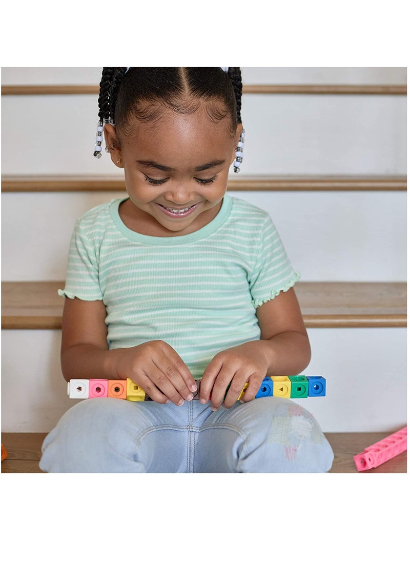 XICEN - 100pcs Math Link Cubes Building Blocks Sorting Stacking Blocks Educational Counting Toys Home School Manipulatives for Kids Aged 3+ - Image 1