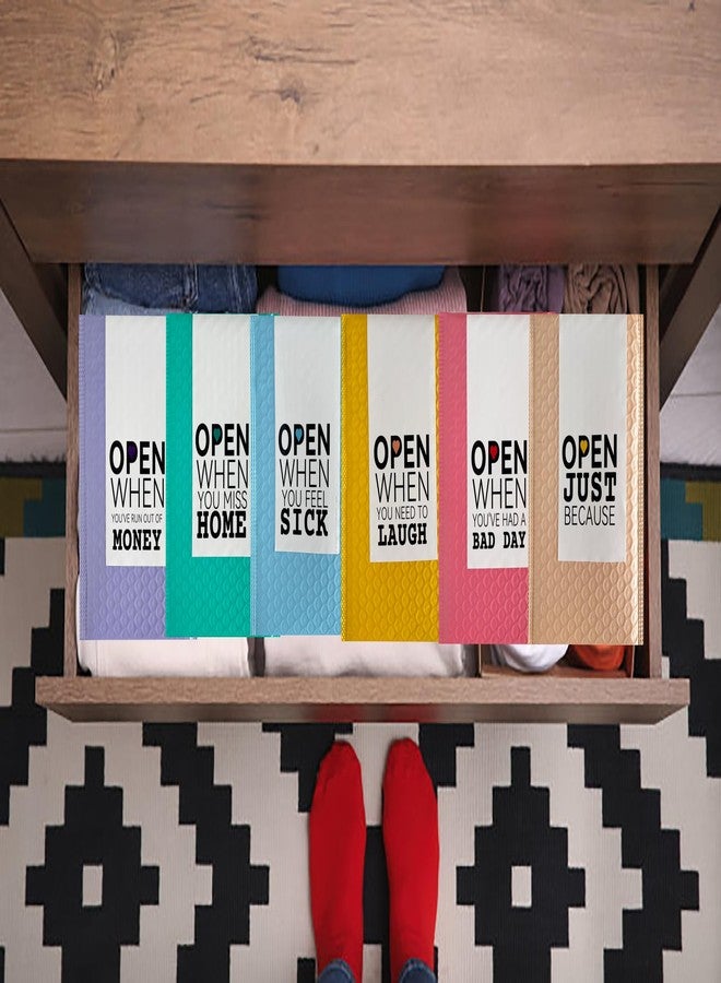 PHAWNGU Open When Envelopes for College Student, College Daughter Son Gift, University Gifts, College Gifts, Leaving Home Gift, Going Away to College Gifts - 6 Pack Multi-color - Image 3