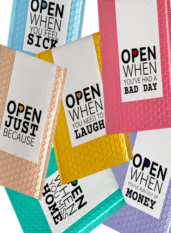 PHAWNGU Open When Envelopes for College Student, College Daughter Son Gift, University Gifts, College Gifts, Leaving Home Gift, Going Away to College Gifts - 6 Pack Multi-color - Image 1