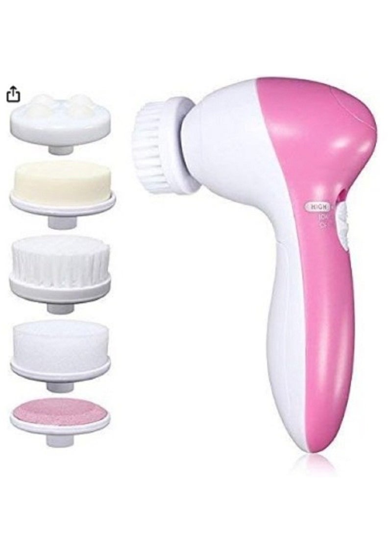 Generic - Rotating Facial Cleansing Brush Set with Exfoliating and Facial Cleansing Heads for Women - Image 1