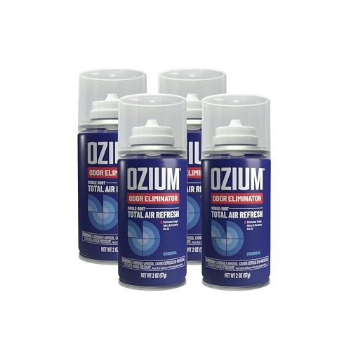 OZIUM® Air Freshener Odor Eliminator, 2oz Single Shot Total Air Refresh & Car Air Freshener – Original – 4 Pack - Image 1