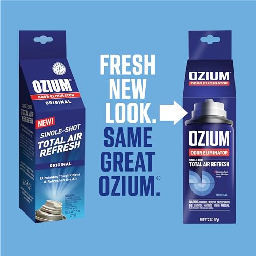 OZIUM® Air Freshener Odor Eliminator, 2oz Single Shot Total Air Refresh & Car Air Freshener – Original – 4 Pack - Image 3