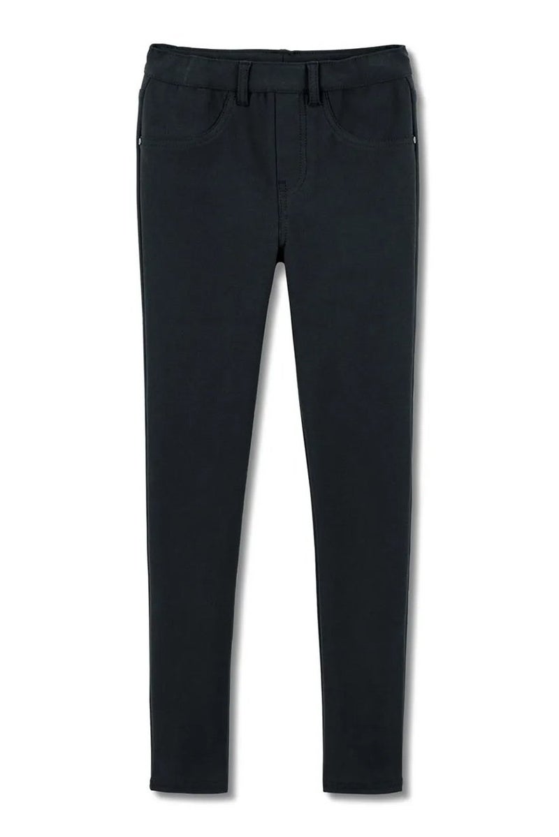 Tchibo Kid Girl Two Back Pocket Stretch Treggings, Black  - Image 2