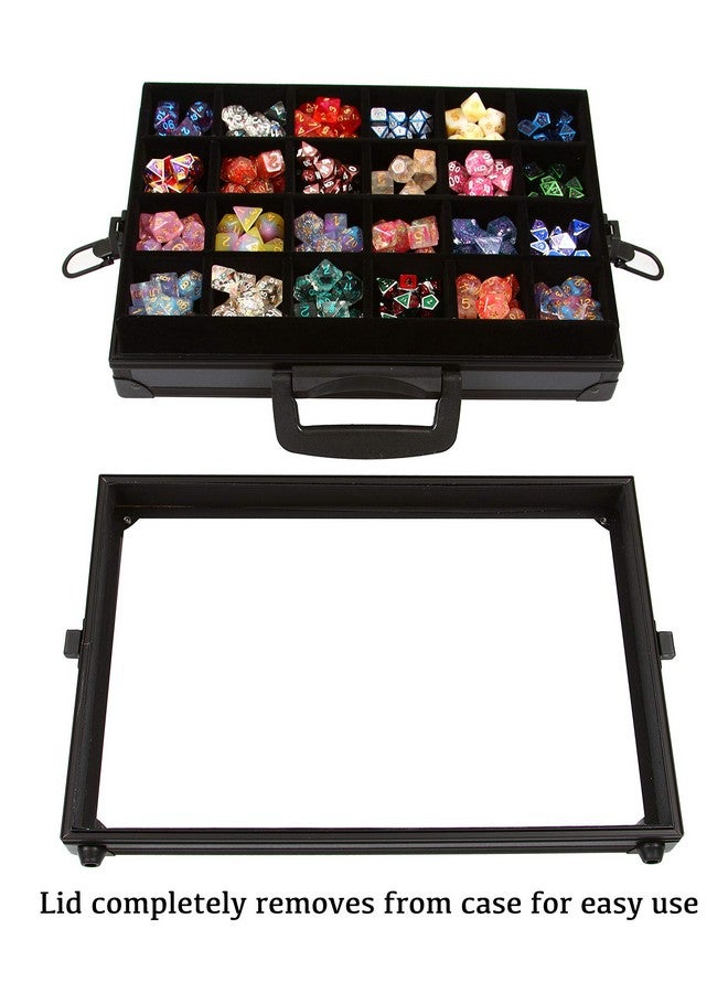 Forged Dice Co. Dice Display Case and Rolling Tray with 2 Removable Divided Dice Trays - Storage Box Holds up to 480 Metal or Plastic Polyhedral Dice Sets - Great for Dice Collectors or RPG D&D Games - Image 3
