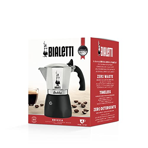 Bialetti - New Brikka, Moka Pot, the Only Stovetop Coffee Maker Capable of Producing a Crema-Rich Espresso, 4 Cups (5,7 Oz), Aluminum and Black - Image 5