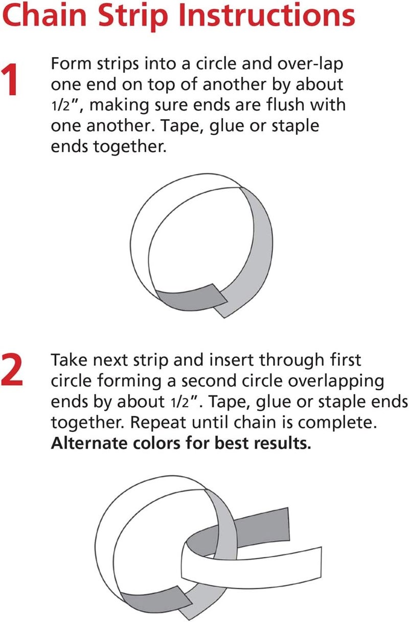 Hygloss Products Super Chain Strips 1" x 8" 48 Metallic Gold & Silver Board, Gold and Silver - Image 5