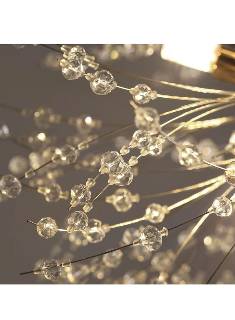 Haikomin 9 Head Modern Dandelion Crystal Chandelier Gold Head Bedroom Dining Room aisle Lighting - Image 3