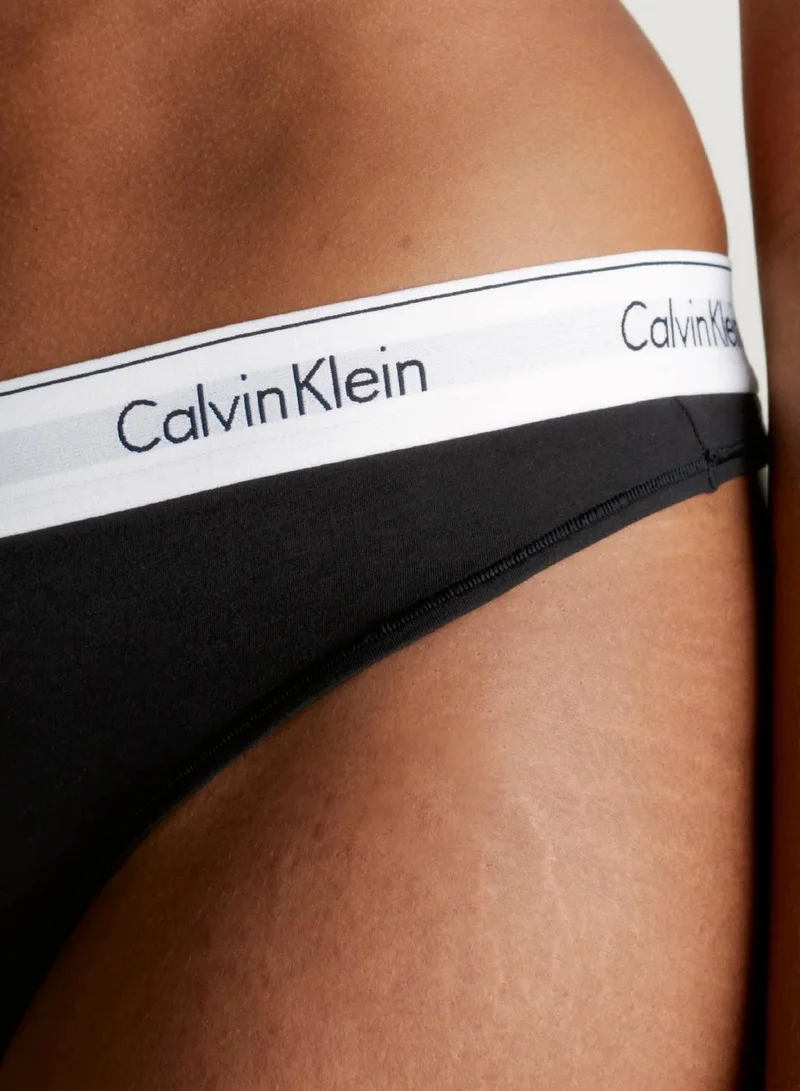 Calvin Klein BLACK Plus Size Thong - Modern Cotton for Women | Best Price UAE