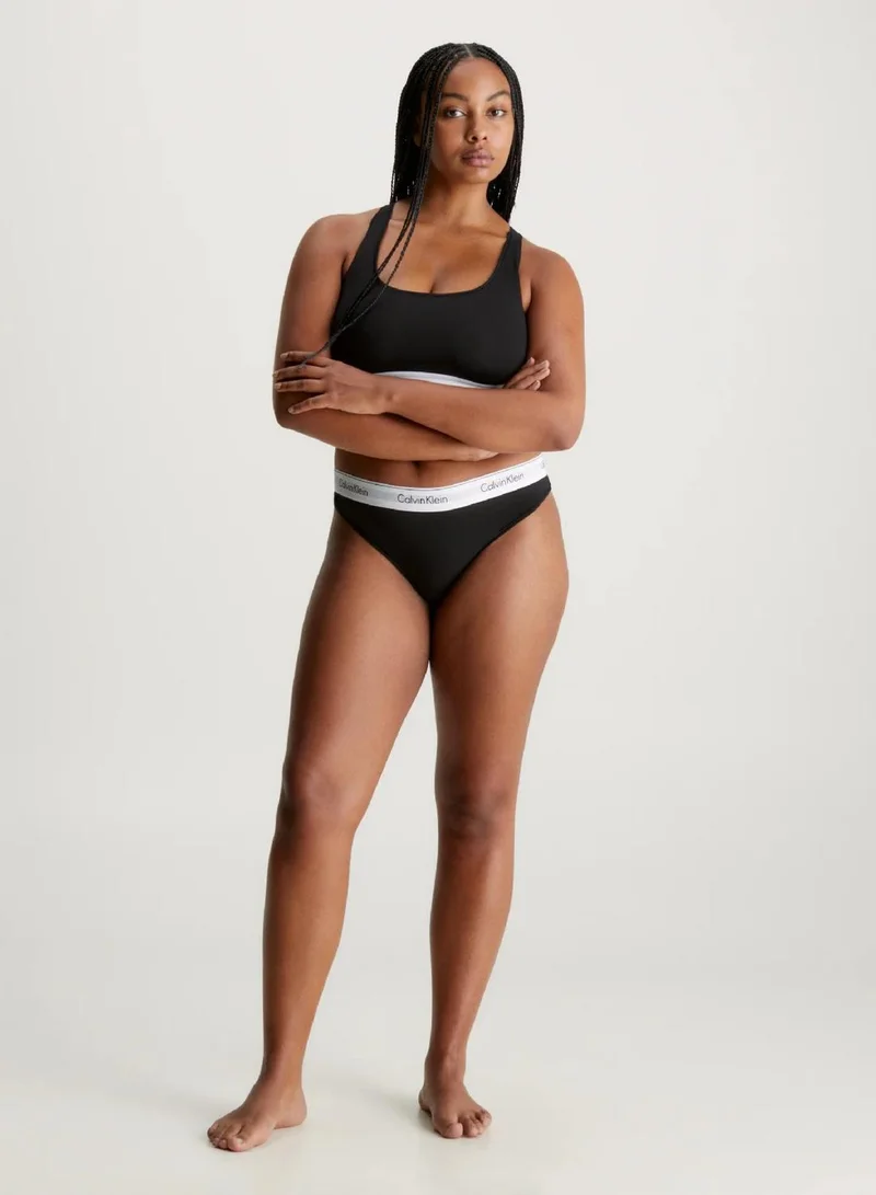 Calvin Klein BLACK Plus Size Thong - Modern Cotton for Women | Best Price UAE