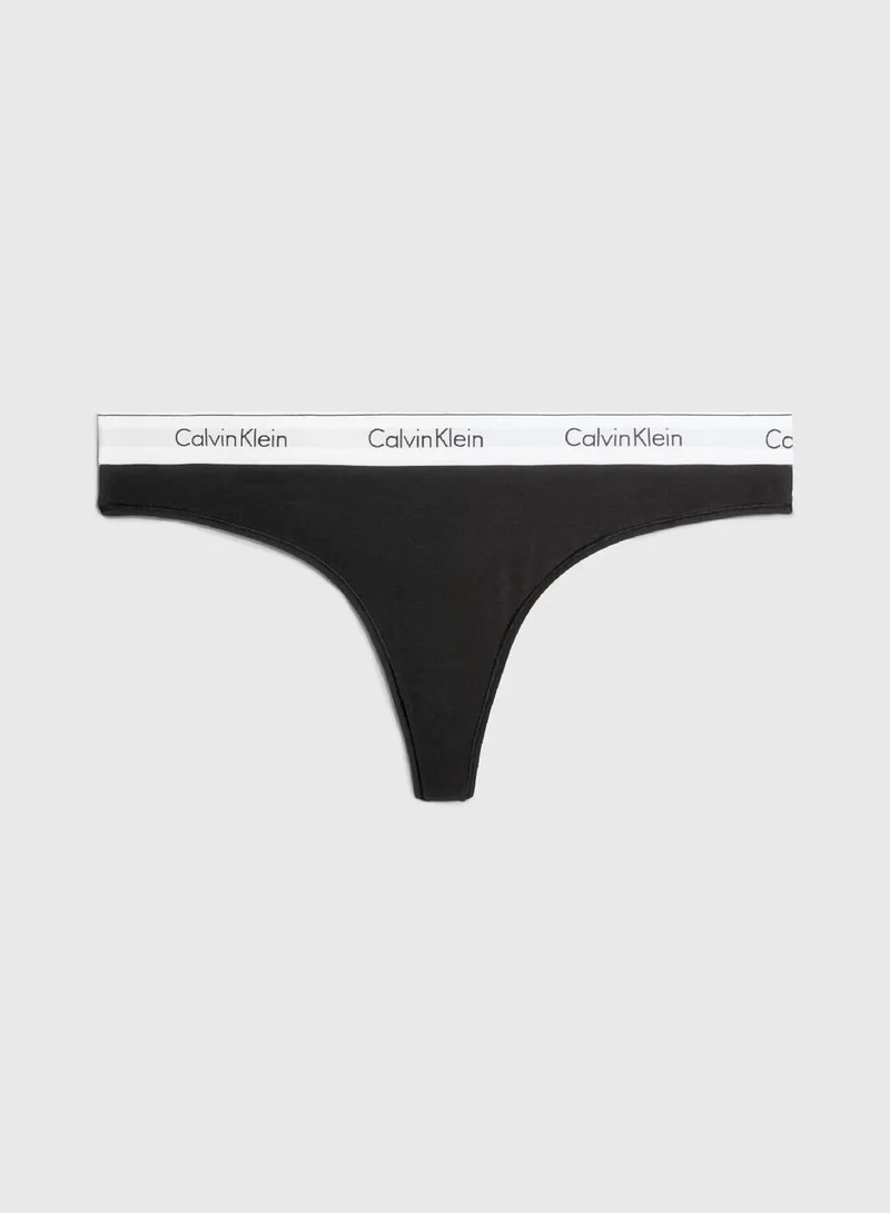 Calvin Klein BLACK Plus Size Thong - Modern Cotton for Women | Best Price UAE