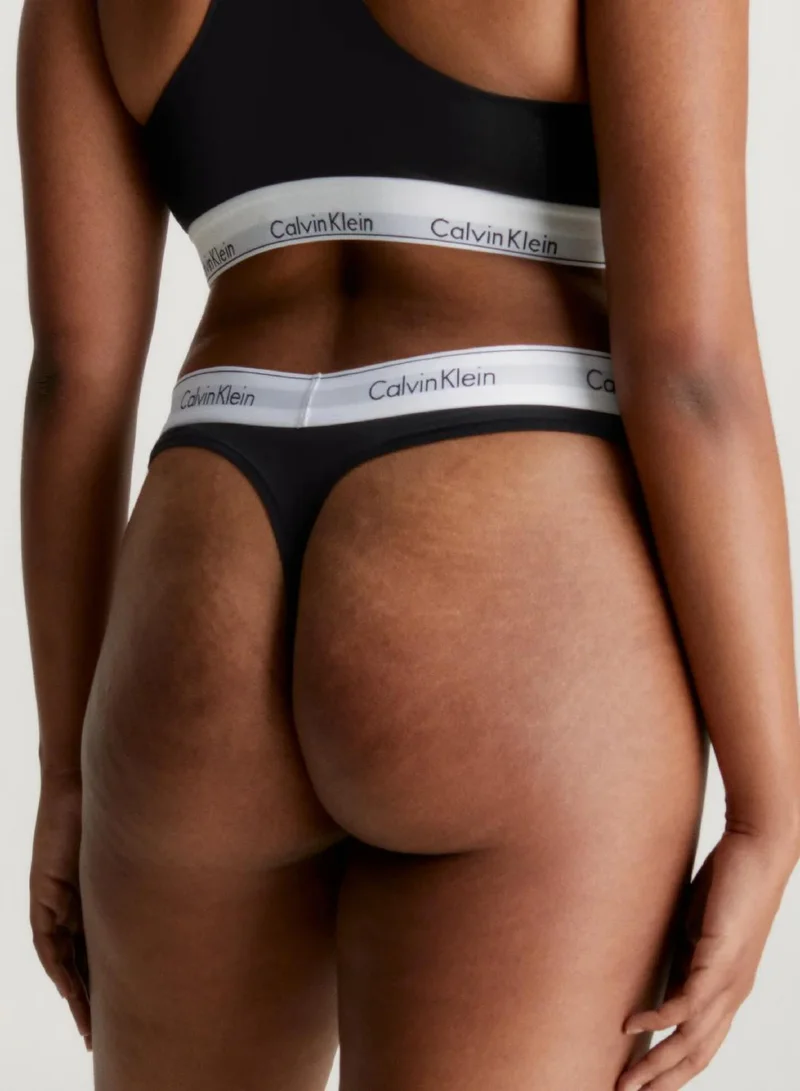 Calvin Klein BLACK Plus Size Thong - Modern Cotton for Women | Best Price UAE