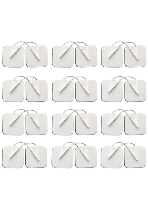 24PCS TENS Unit Replacement Pads Reusable Tens Pads Replacement Electrode Patches