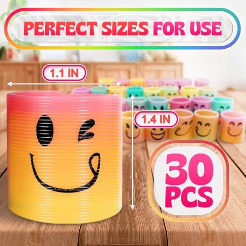 DIMROM 30 Pcs Mini Spring Party Favors Birthday Toys for Goodie Bags Small Plastic Spring Toys Bulk Party Favors Mini Rainbow Plastic Coil Springs Gifts Bulk Colorful Magic Springs Small Fidget Toys Bulk - Image 5