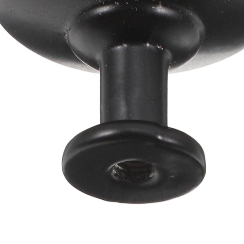 6Pcs Black Aluminum Cabinet Knobs Round Drawer Pulls For Kitchen Wardrobe Furniture - Image 4