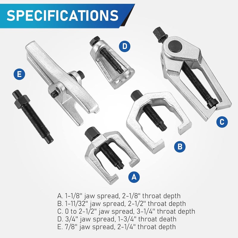 ATPEAM 5-Piece Ball Joint Separator and Puller Tool Set - Image 3