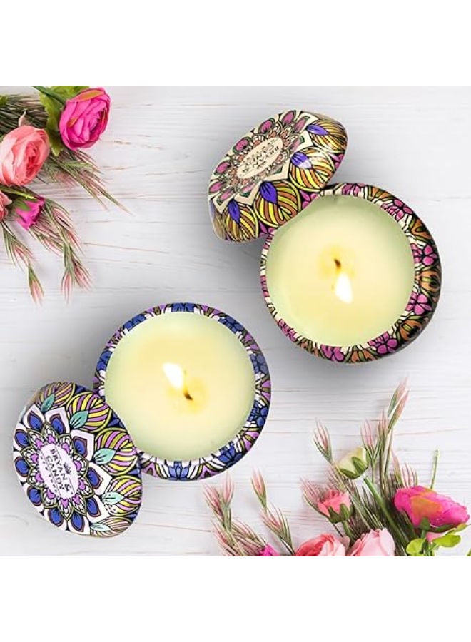 مجموعة هدايا ديوالي، شمعتان معطرتان (اللافندر والحمضيات والورد البلغاري) - Image 4