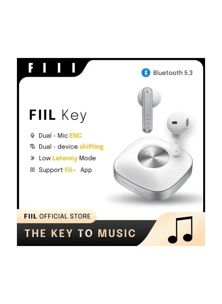 FIIL FIIL Key TWS Wireless Bluetooth 5.3 Earphone purre cloction earbuds White GLOBAL version 2024  - Image 4