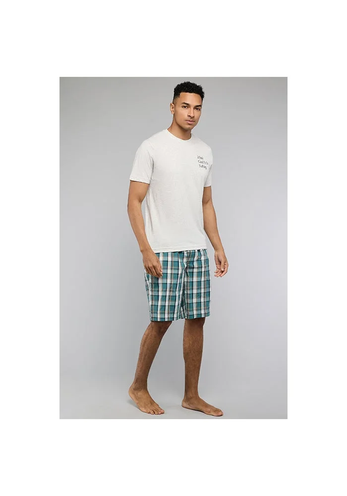 R&b Plaid Shorts Pyjama Set