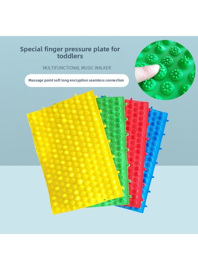 إسكدنيا لوحة ضغط الإصبع لتدليك الأطفال، بساط تدليك القدم السميك، بساط تدليك منزلي لنقاط الوخز، لوحة ضغط إصبع القدم-اللون: لوحة إصبع زرقاء - Image 1