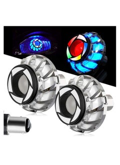 Y&D Motorcycle Tail Light with Turn Signals for BAY15D 1157 LED Bulbs, 1.9inch RGB Ange Eye Cool (2-Pack)  - Image 1
