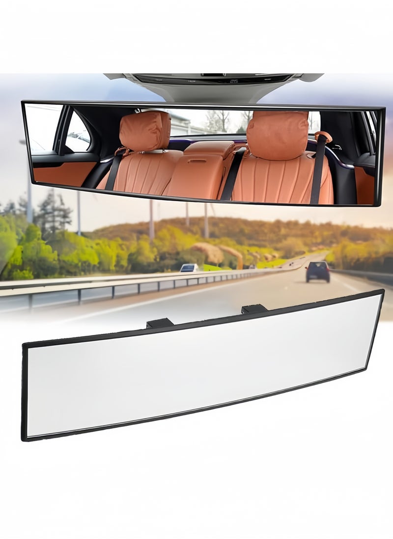 Generic Rear View Mirror, Universal 300 MM Panoramic Convex Rearview Mirror, Interior Clip-on Wide Angle Rear View Mirror to Reduce Blind Spot Effectively for Car SUV Trucks(Clear)  - Image 1