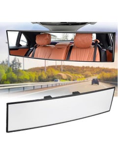 Lesha Rear View Mirror, Universal 11.81 Inch Panoramic Convex Rearview Mirror, Interior Clip-on Wide Angle Rear View Mirror to Reduce Blind Spot Effectively for Car SUV Trucks(Clear)  - Image 1
