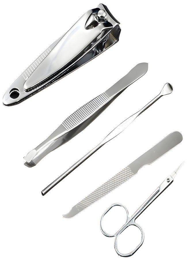 Mabron مجموعة مقصات الأظافر مابورن - مجموعة العناية بالأظافر 5 قطع من الفولاذ المقاوم للصدأ عالي الجودة للاستخدام المنزلي وأفضل هدية للرجال - Image 1