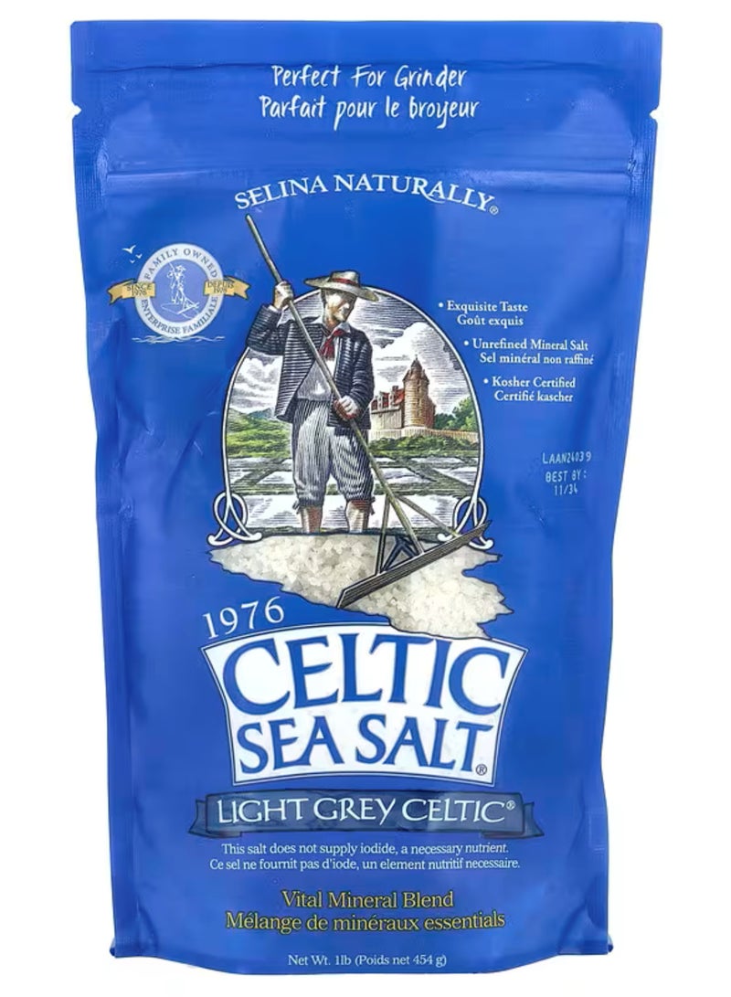 Celtic Sea Salt Celtic Sea Salt, Light Grey Celtic, Essential Mineral Blend, 1 lb (454 g) - Image 1