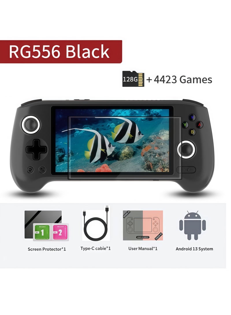 ANBERNIC  RG556 Retro Handheld Game Android 13,rg 556 Handheld Game with 5.48 inch Touch OLED Screen RG556 Supports DP and WiFi Bluetooth has Hall Rocker Battery 5500mAh - Image 1
