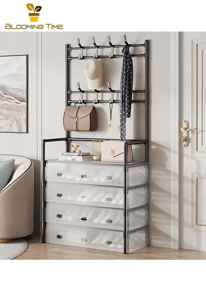 BLOOMING TIME Multi-layer Multifunctional Dust-proof Storage Integrated Entrance Simple Home Shoe And Hat Rack Shoe Cabinet - Image 1