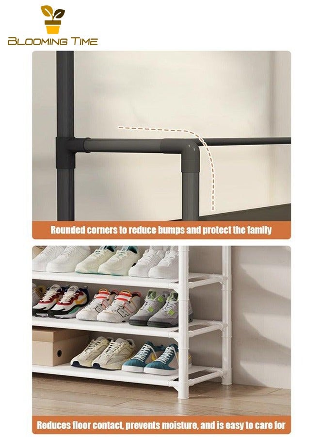 BLOOMING TIME Multi-layer Multifunctional Dust-proof Storage Integrated Entrance Simple Home Shoe And Hat Rack Shoe Cabinet - Image 5